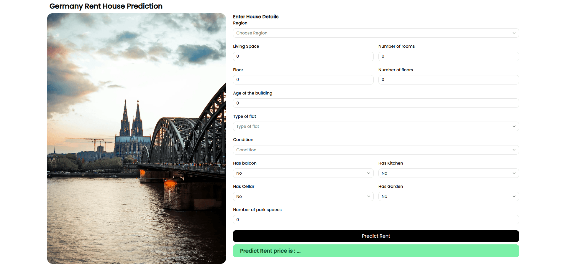 House Rent Predictor Germany preview screenshot